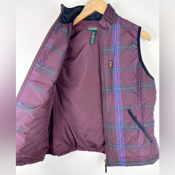 Lauren Ralph Lauren Plaid Quilted Vest - Picture 7 of 9